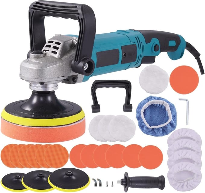 Professionele Polijstmachine met 1600W en 6 Variabele Snelheden