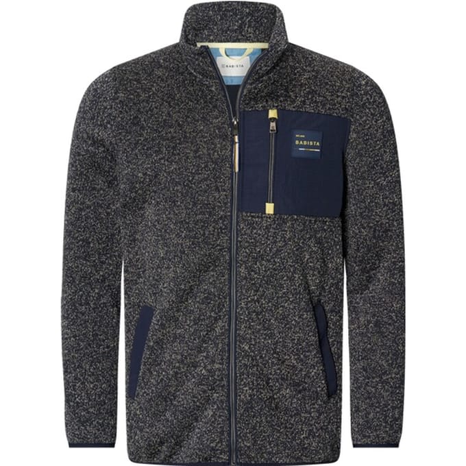 Gebreid fleece vest AMOLI donkerblauw