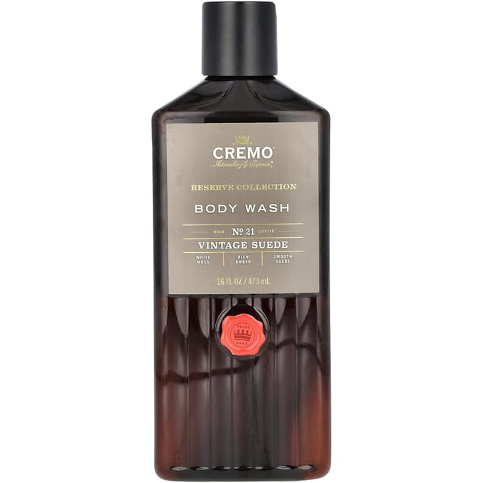 Cremo, Reserve Collection, Body Wash, Vintage Suede, 16 fl oz (473 ml) gray