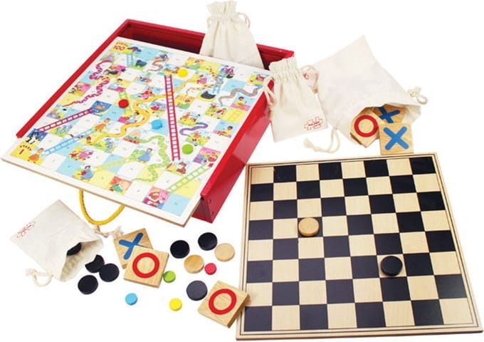 Bigjigs Wooden Board Games 4in1