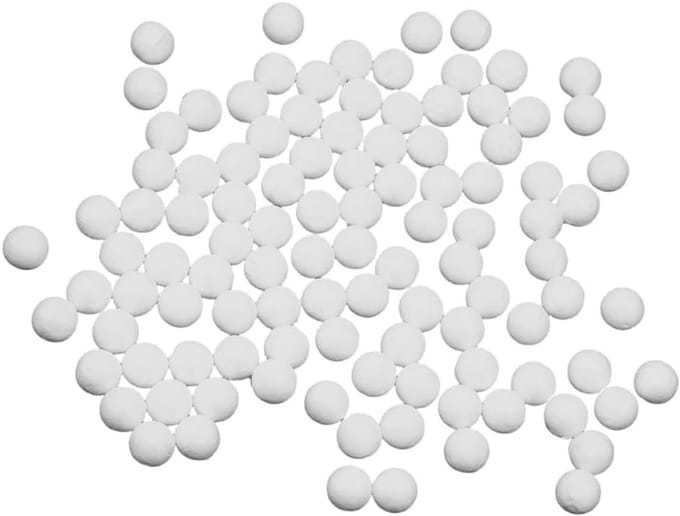 Model Shape Foam Ball 100 Stuks Polystyreen Ballen voor Kerstdecoratie en Knutselen - Wit, 1 cm, Creatief en Duurzaam