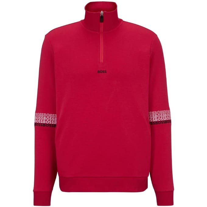 Boss Heren Regular Sweatshirt met lange mouwen (Rood)