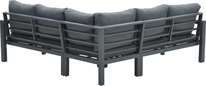 Garden Impressions Zion lounge hoekset 4-delig - donker grijs/grijs