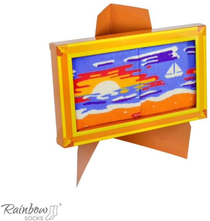 Rainbow Socks - Schilderij Sokken - Sunset Design - Gecertificeerd Katoen - EU 36-40