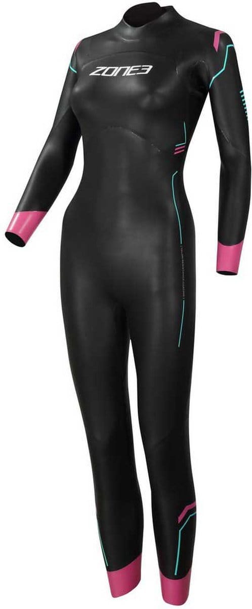 2023 Zone3 Dames Agile Swim Wetsuit - Black / Pink / Turqu XL