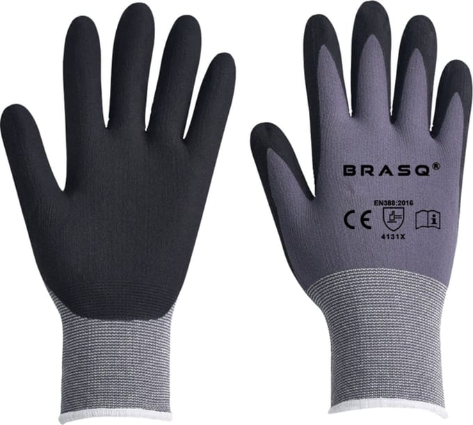 Nylon handschoen maat 10 met NFT coating 1 paar/ per seal