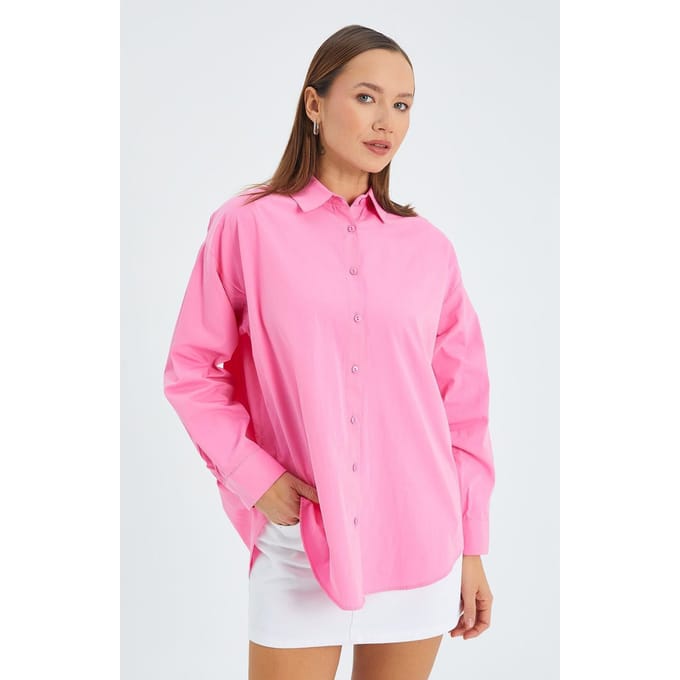 Langnekkig Katoenen Shirt