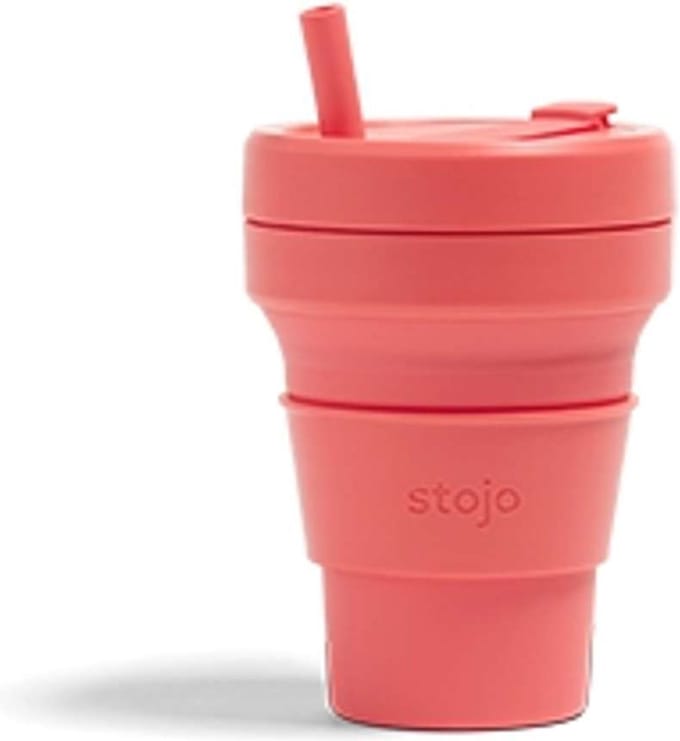Stojo - Titan Cup - Koffie / Theebeker - 710 ml - Herbruikbaar - Opvouwbaar - Coral
