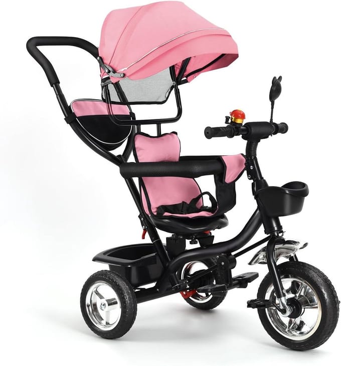 Kinderdriewieler - Loopfiets - Buitenspelen - Verstelbaar - 75 cm - Roze