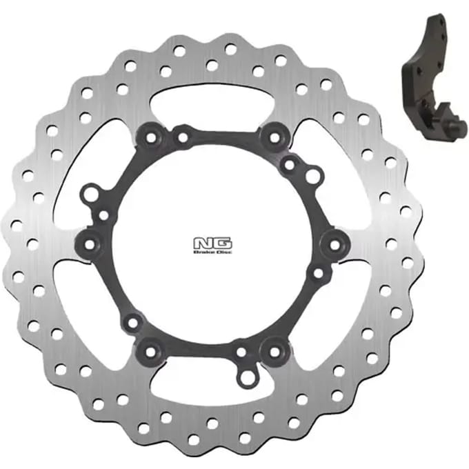 Vlotterende motorremschijfset en steuntje NG Brake Disc Wave 1254XK09