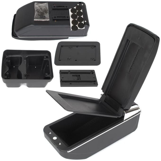 Modecar - VW Golf VII Armsteun - Zwart - Met Opbergvak - Eco-leer