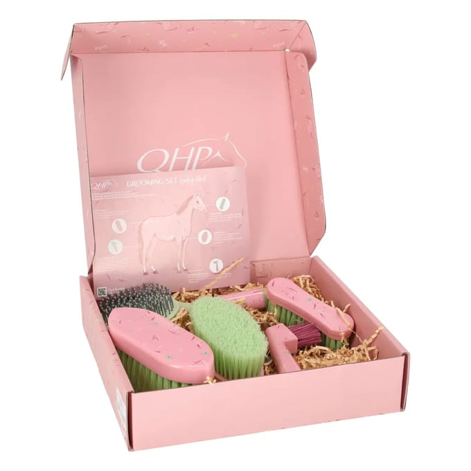 QHP - Borstelset Lucky Start - Pretty Pink - 5 delig