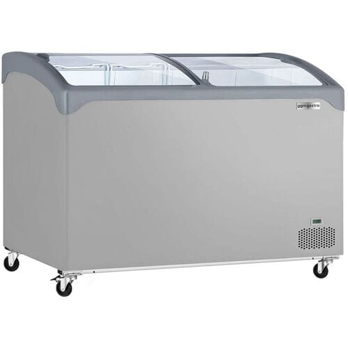 GGM Gastro Tiefkühltruhe - 1320x650mm - 286 Liter - Mit Glasschiebedeckel Zilver