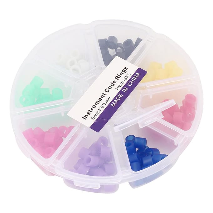 160 pcs Anneaux de Code Couleur Dentaire Autoclavable Désinfection Accessoire Orthodontique gray