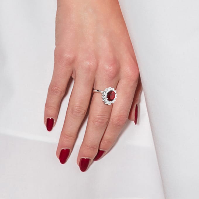 Ring "Ruby" zilveren sieraden 925 - Kate