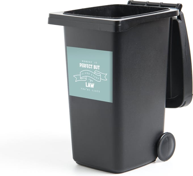 Container sticker Law - Studenten - Rechten - Quotes - 40x40 cm - Kliko sticker