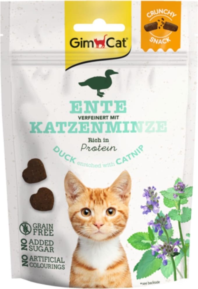 Gimcat Crunchy Snack 50 g - Kattensnack - Eend&Kattenkruid