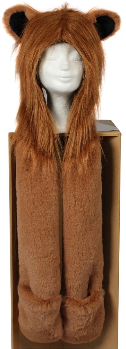 Leeuw Muts Volwassenen Mannen Bruin Herfst/Winter Maat One size