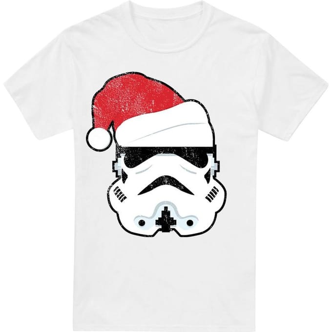 Star Wars Heren Stormtrooper Kerstman T-Shirt (Wit)