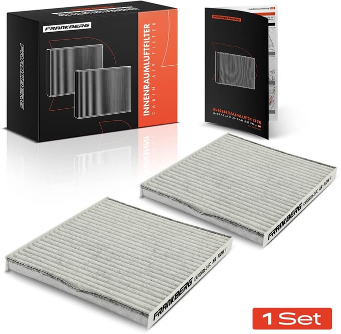 Frankberg 2x interieurfilter actieve kool voor Fiat 500 Panda 169 FORD
