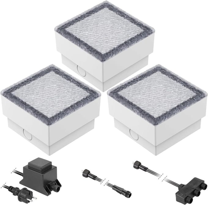 LED Straatsteen - Grondlamp Buiten - Pad Verlichten - Beloopbaar tot 500kg - 10x10cm - Warm wit