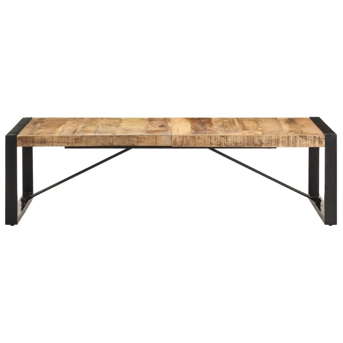 vidaXL - Salontafel - 140x70x40 - cm - ruw - mangohout