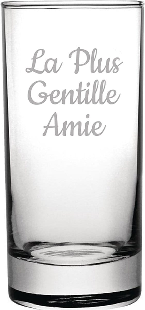 Longdrinkglas gegraveerd - 28,5cl - La Plus Gentille Amie
