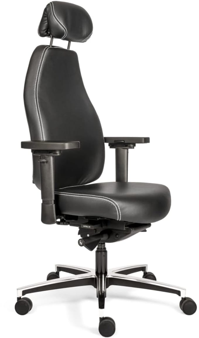 Sit And Move Therapod X Hoofdsteun - Zwart Stamskin - Bureaustoel