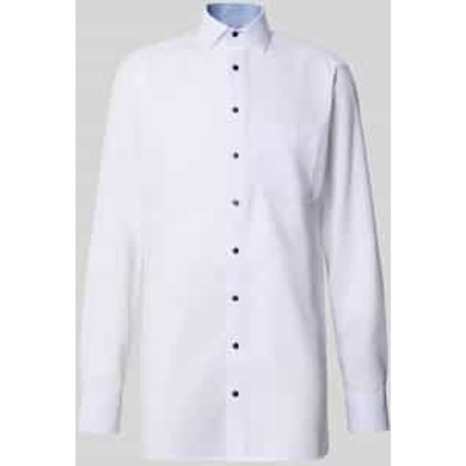 OLYMP Luxor modern fit overhemd - mouwlengte 7 - wit (contrast)