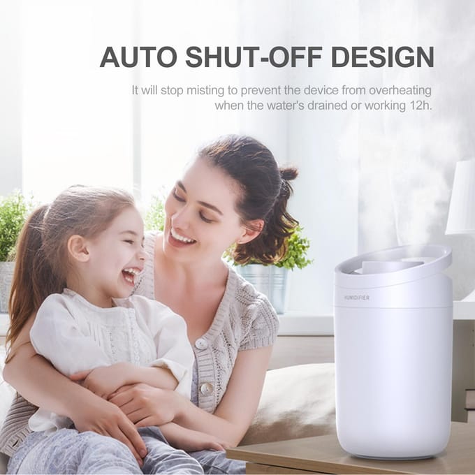 3L Mist-luchtbevochtiger Diffuser Dual Mist Stille luchtbevochtiger Topvulling Cool Mist etherische olie wit