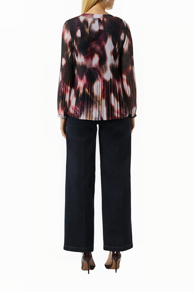 Comma  Blouses Plum Aop Maat: 40 | Blouses Outlet | Dames | Paars