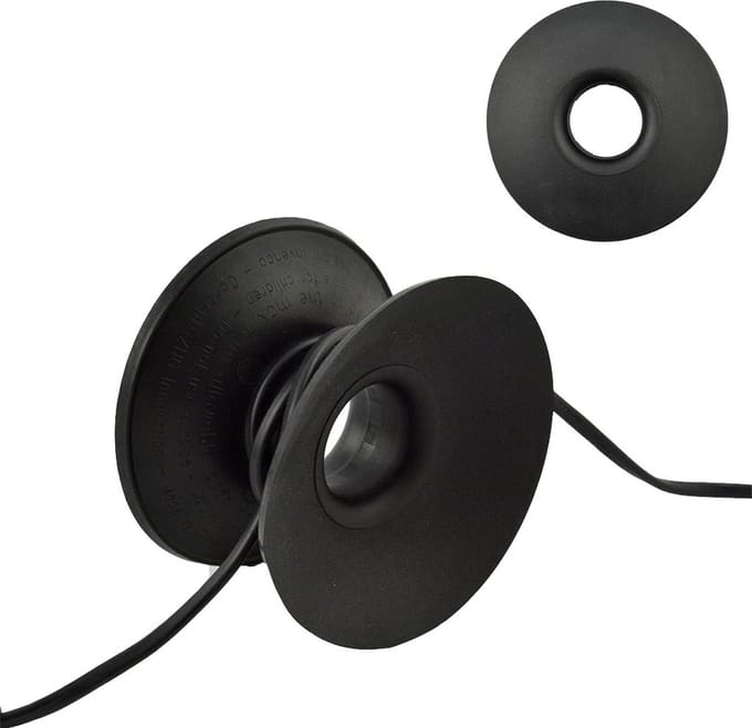Overtollig snoer wegwerken - Cable Organizer XL - Zwart - 12 x 12 x 3,8 cm