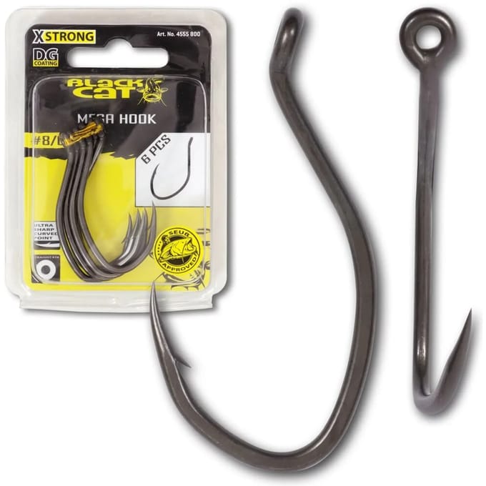 Set van 6 haken Black Cat Mega Hook DG