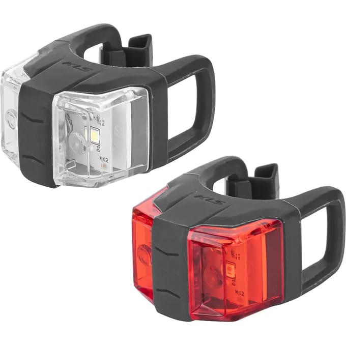 Kellys Twins II LED Siliconen Fietslampjes Set - Zwart