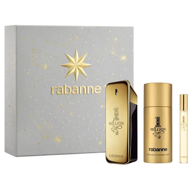 Paco Rabanne 1 MILLION Set 3 pcs Eau de Toilette spray 100 ml + Deodorant spray 150 ml + Eau de Toilette 10 ml
