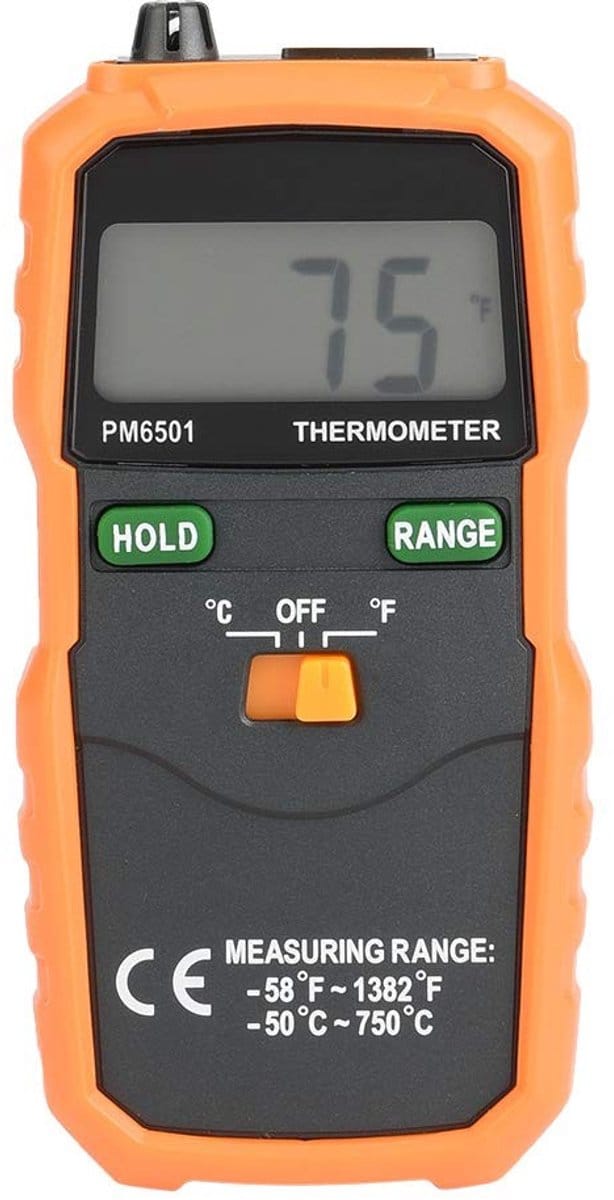 Allecto - PEAKMETER PM6501 Digitale Thermometer met Type K Thermokoppel - Nauwkeurige Temperatuurmeter