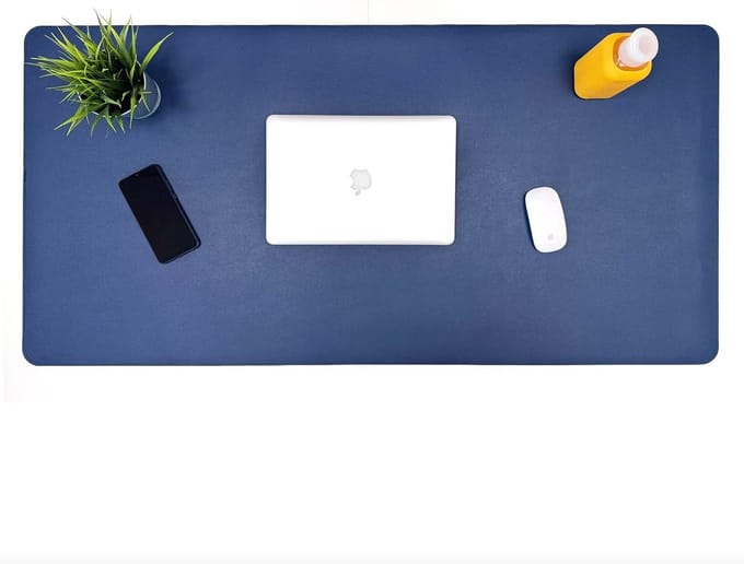 Grote Bureauonderlegger - Bureau Mat - Bureau Beschermen - Antislip Kurk Basis - 120 x 60 cm - Donkerblauw