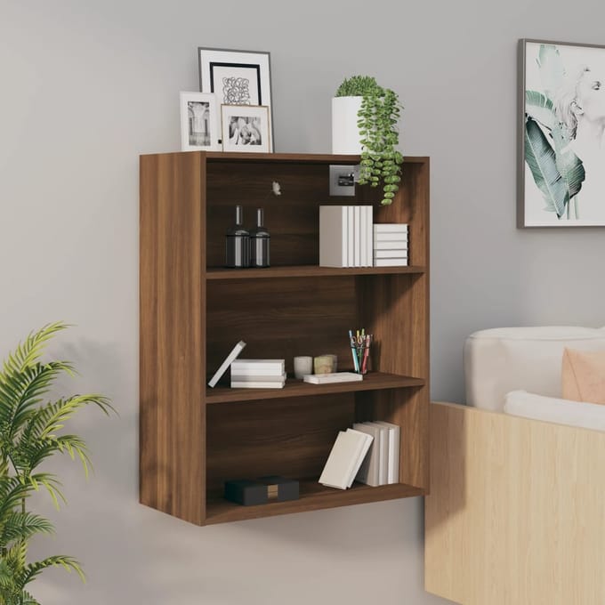 vidaXL - Hangkast - 69,5x32,5x90 - cm - bruin - eikenkleur