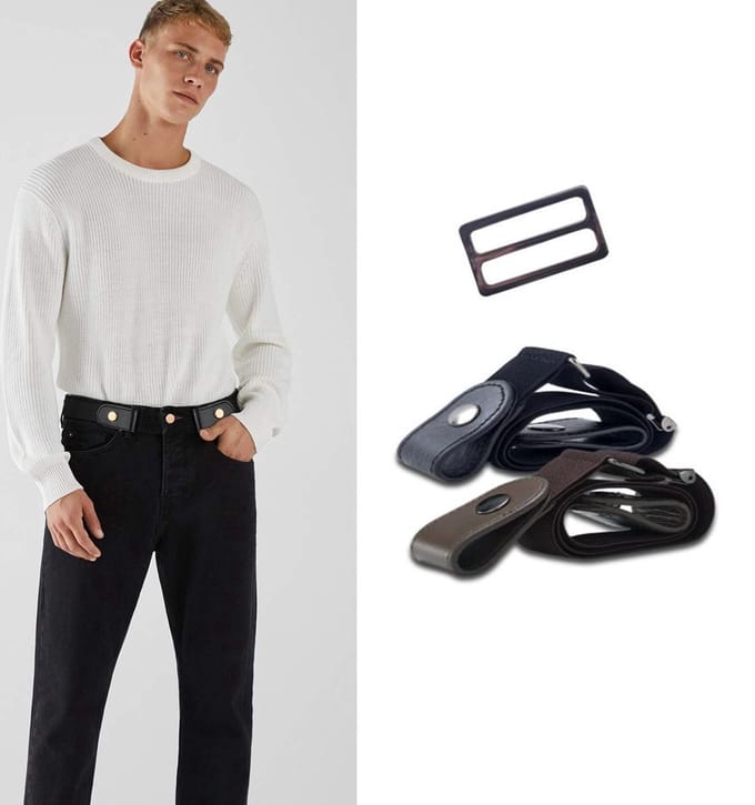 Go Go Gadget - Elastische riem - Set van 2 stuks - Bruin - Donkerblauw