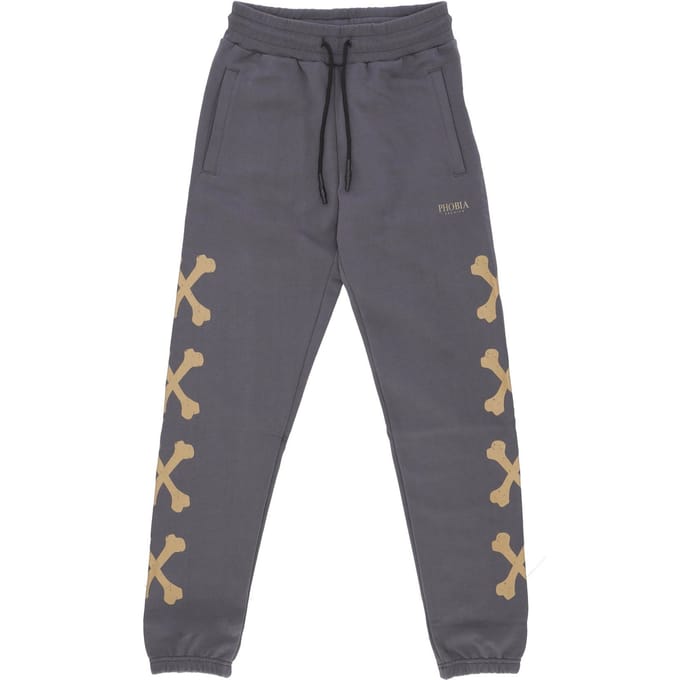 Lichtgewicht trainingsbroek voor heren Cross Bones broek grijs/beige