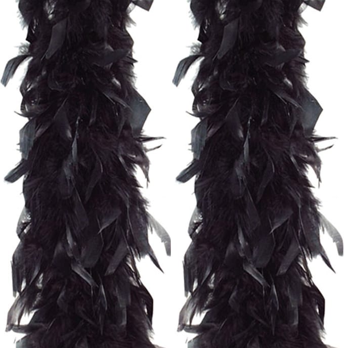 Boa kerstslinger - zwart - 180 cm - kerstboomversiering - kerstslingers