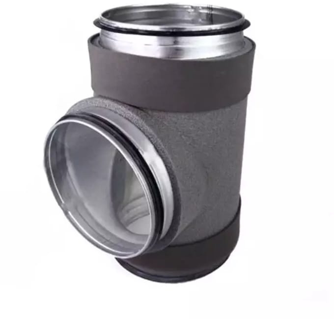 Thermoduct geïsoleerd T-stuk diameter 355 mm - 160 mm (90 graden)
