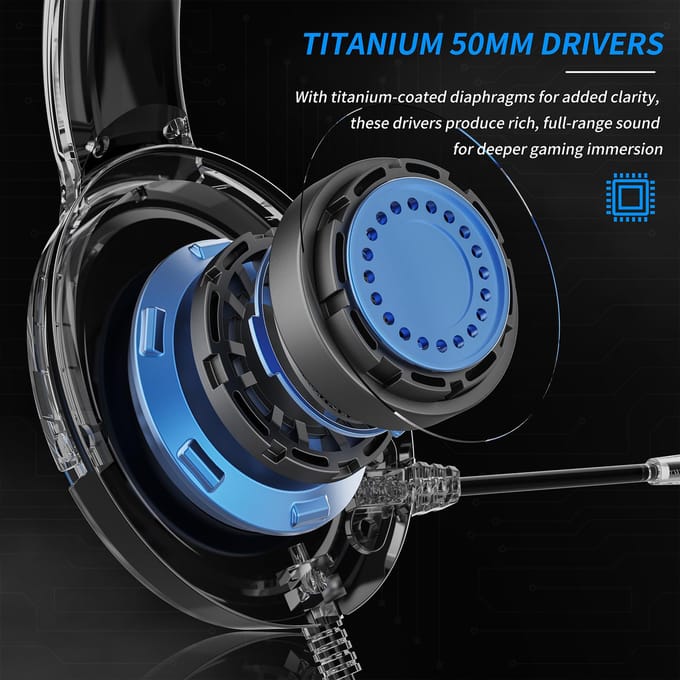 BG02 Gaming Headset met Microfoon NoiseCancelling Bedrade Koptelefoon Surround Sound OverEar zwart/groen