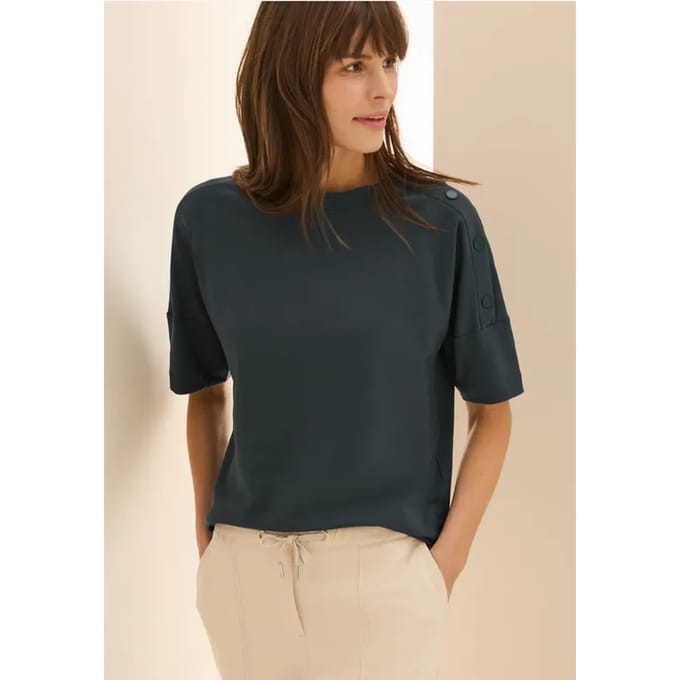 Shirt met knoopdetail