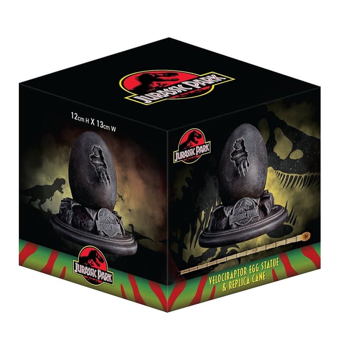 FaNaTtik Jurassic Park Replica 30th Anniversary Replica Egg & John Hammond Cane Set Replica: down-scaled