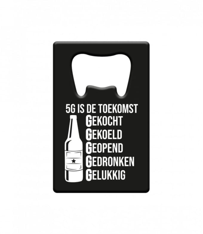 Metal beer opener - 5G is de toekomst