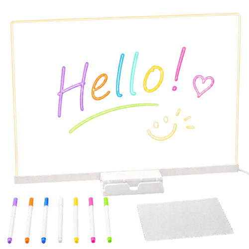 Acryl LED Schrijfbord met USB-Voeding en Stiften