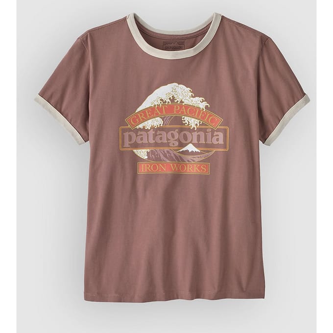 Patagonia Great Waves Ringer T-Shirt roze