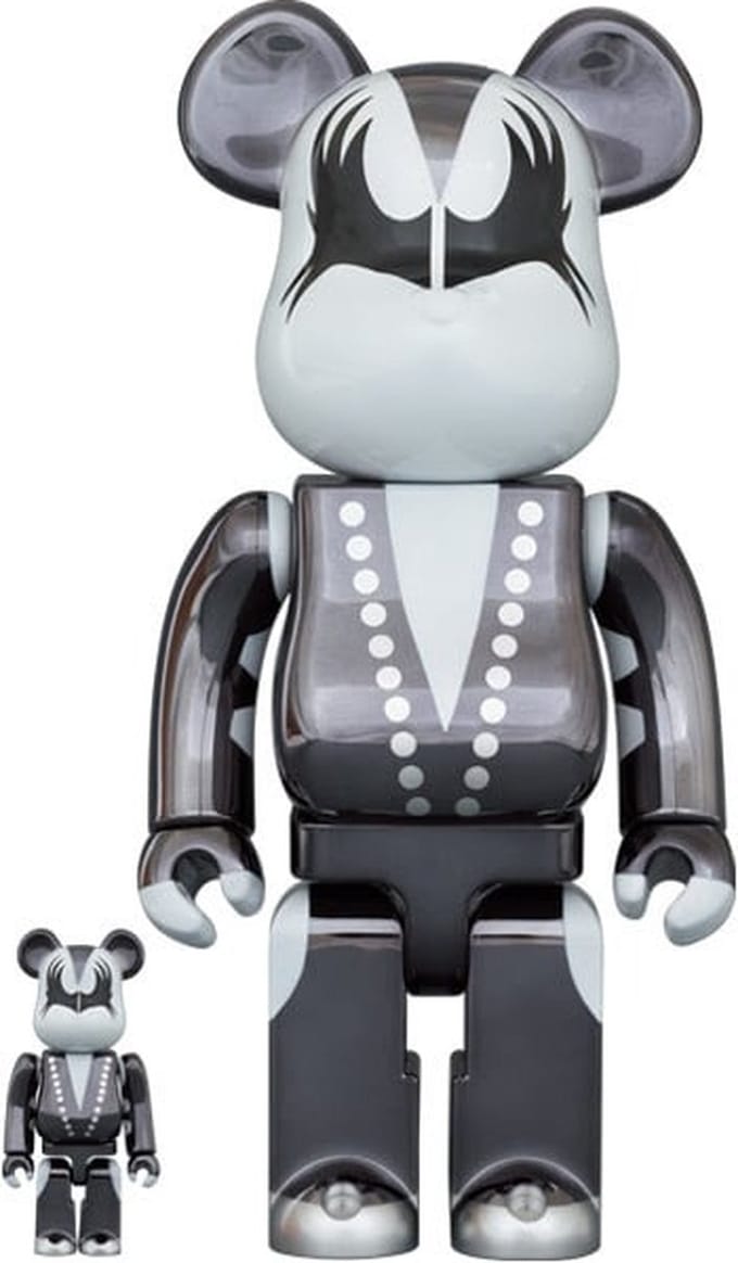 400% & 100% Bearbrick set - KISS Demon (Chrome ed.)