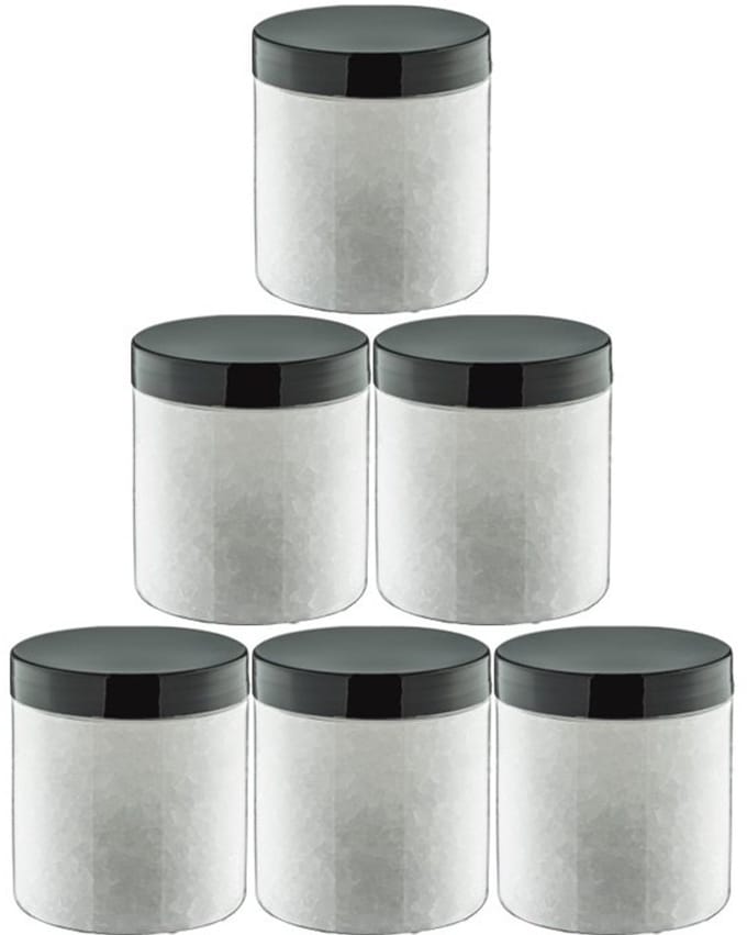 Claudius Badzout No Scent No Colour - 300 gram - Pot met zwarte deksel - set van 6 stuks